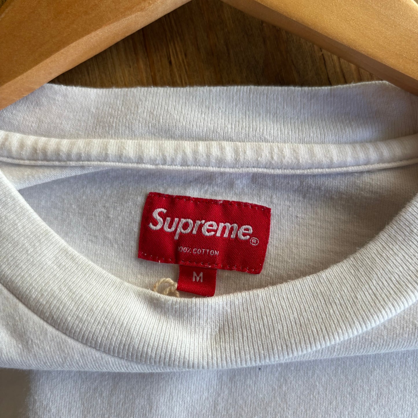 Supreme FW20 Woven Label Longsleeve T-Shirt White (Medium)