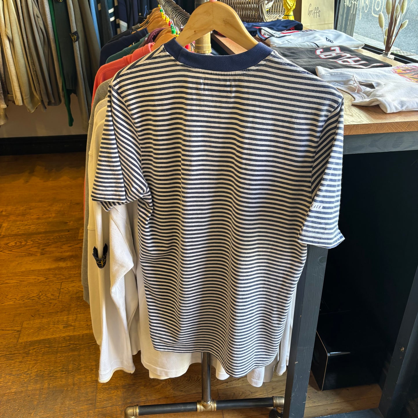 Palace SS18 Aquabat Striped T-Shirt Blue/ White (Small)