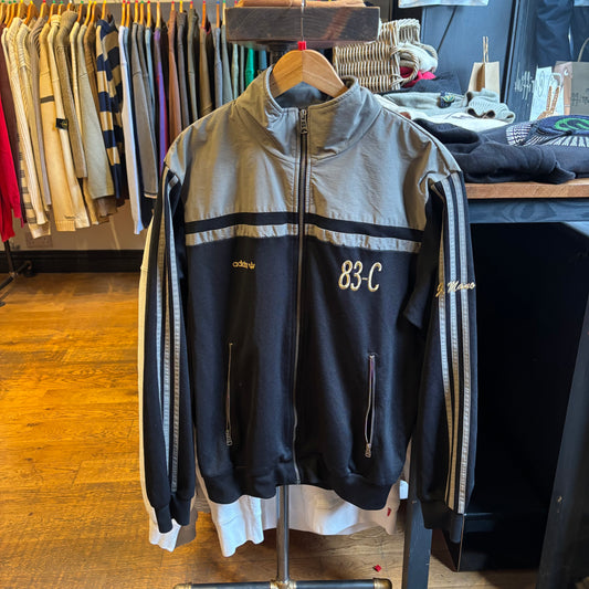 Adidas 83-C Zip Up Track Jacket Black/ Grey (Large)