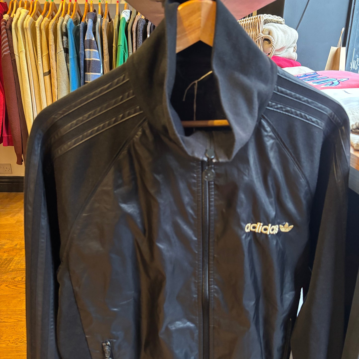 Adidas Zip Up Track Jacket Black (Large)