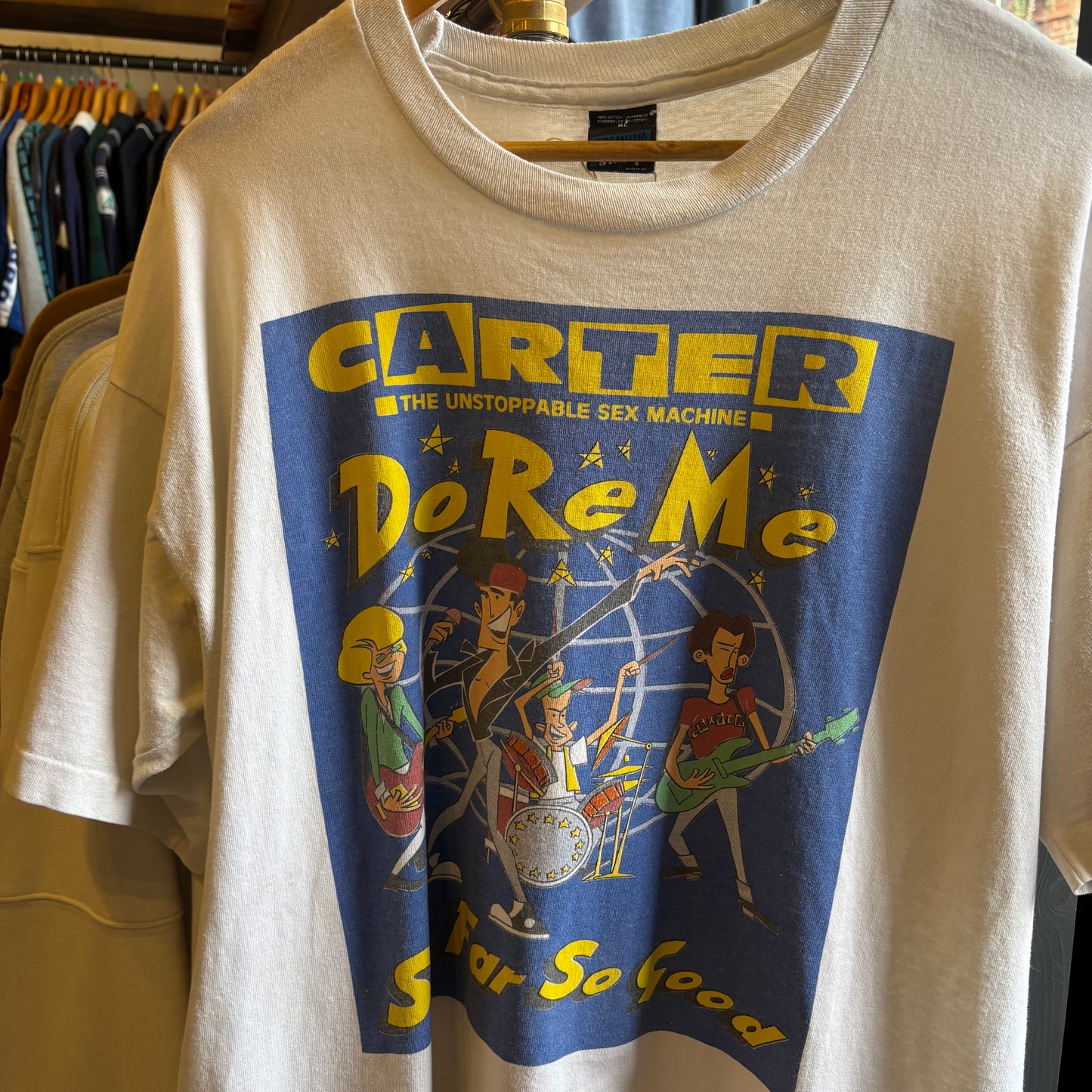Glastonbury 1992 Carter Do Re Me T-Shirt White (Medium)