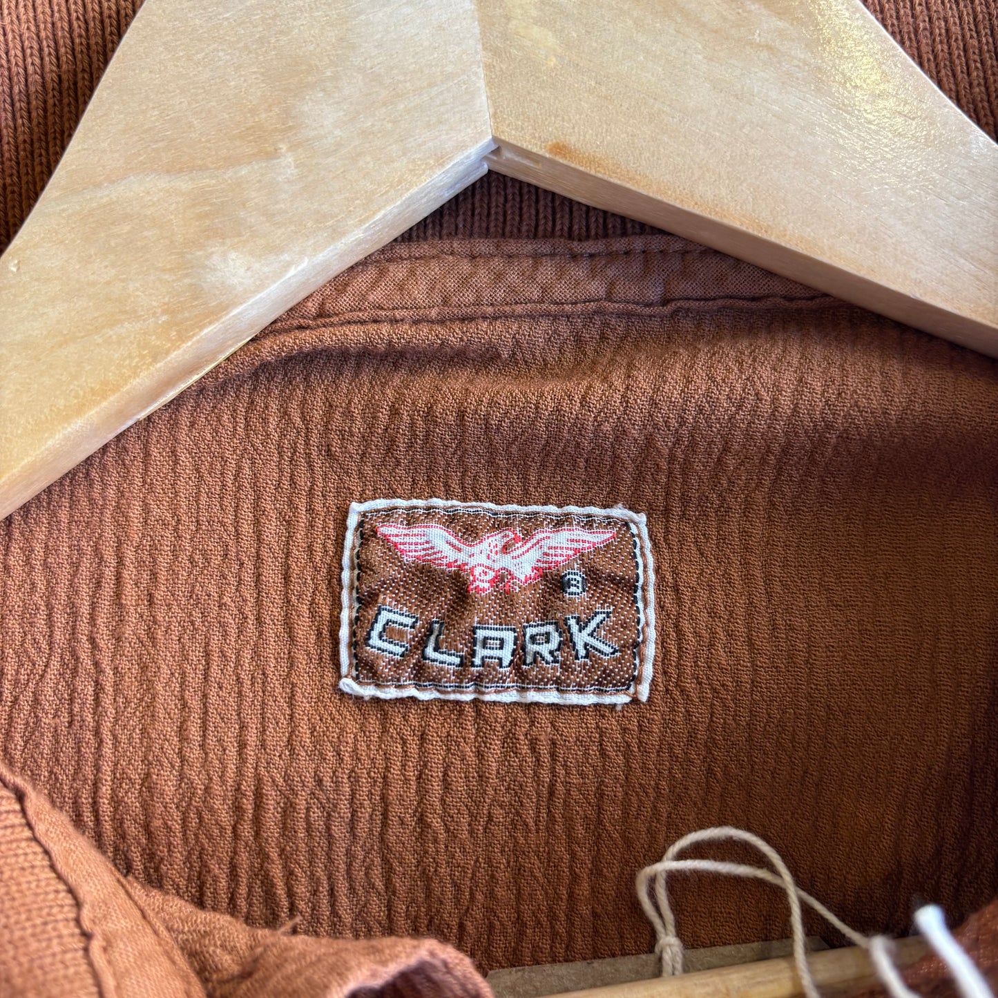 Clark Made in Italy Seersucker Polo Shirt Brown (Large)