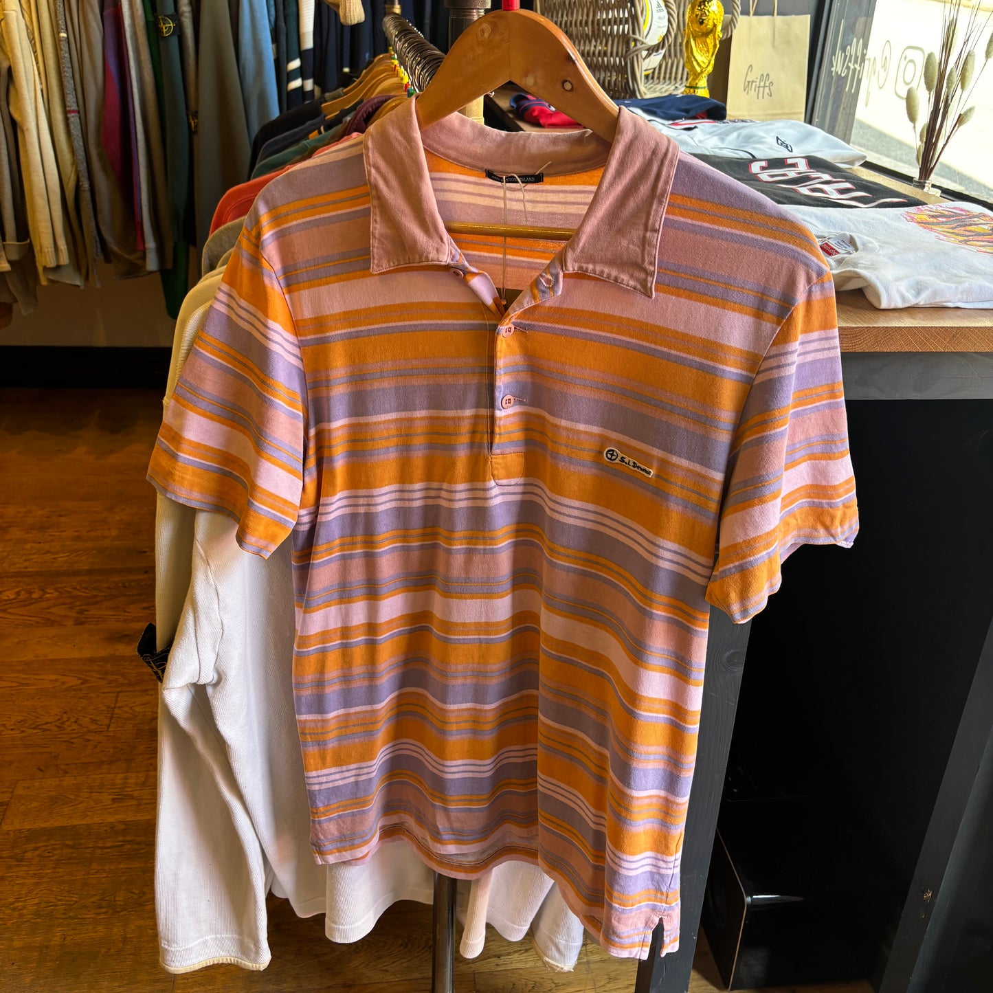 Stone Island Denims S/S 2006 Stripe Polo Shirt Multi (Large)