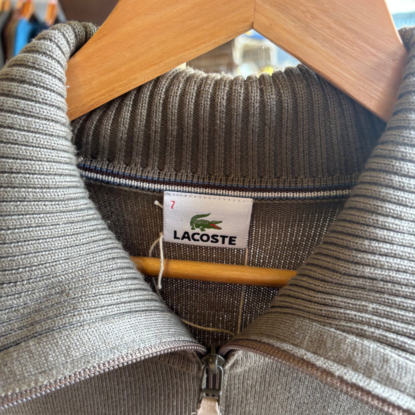 Lacoste Full Zip Knit Jumper Green (XXL)