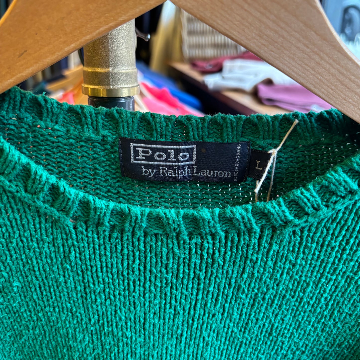Ralph Lauren Pullover Knit Jumper Green (Large)