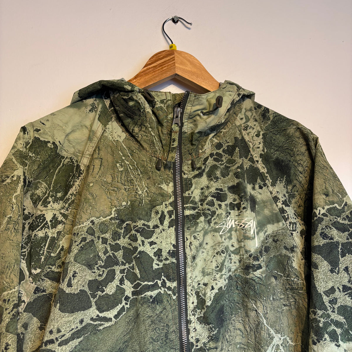 Stussy Real Tree Wav3 Beach Shell Jacket Green (Medium)