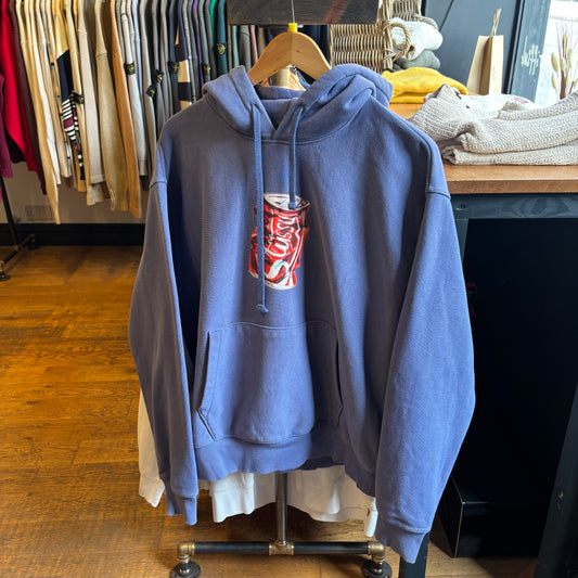 Stussy Soda Can Oversized Hoodie Blue (Medium)