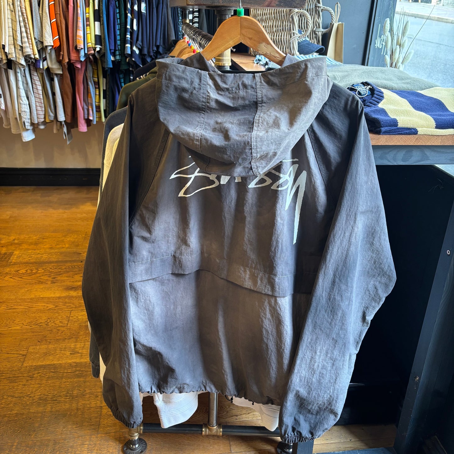 Stussy Beach Shell Wave Dye Jacket Black (XL)