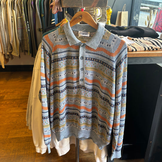 Missoni Sport Italian Pullover Polo Jumper Blue (Large)
