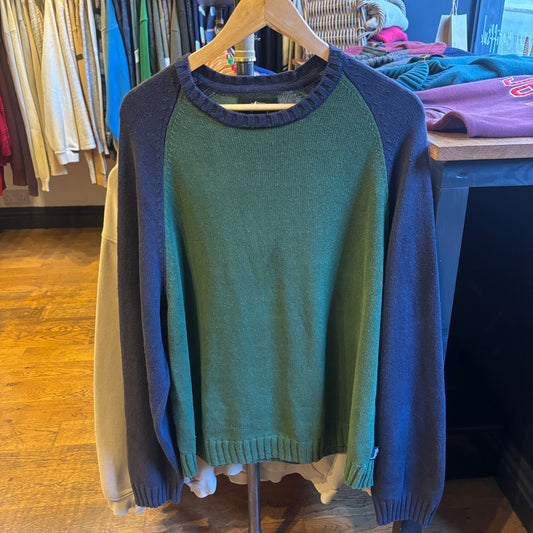 Stussy Colour Blocked Raglan Knit Green (Large)