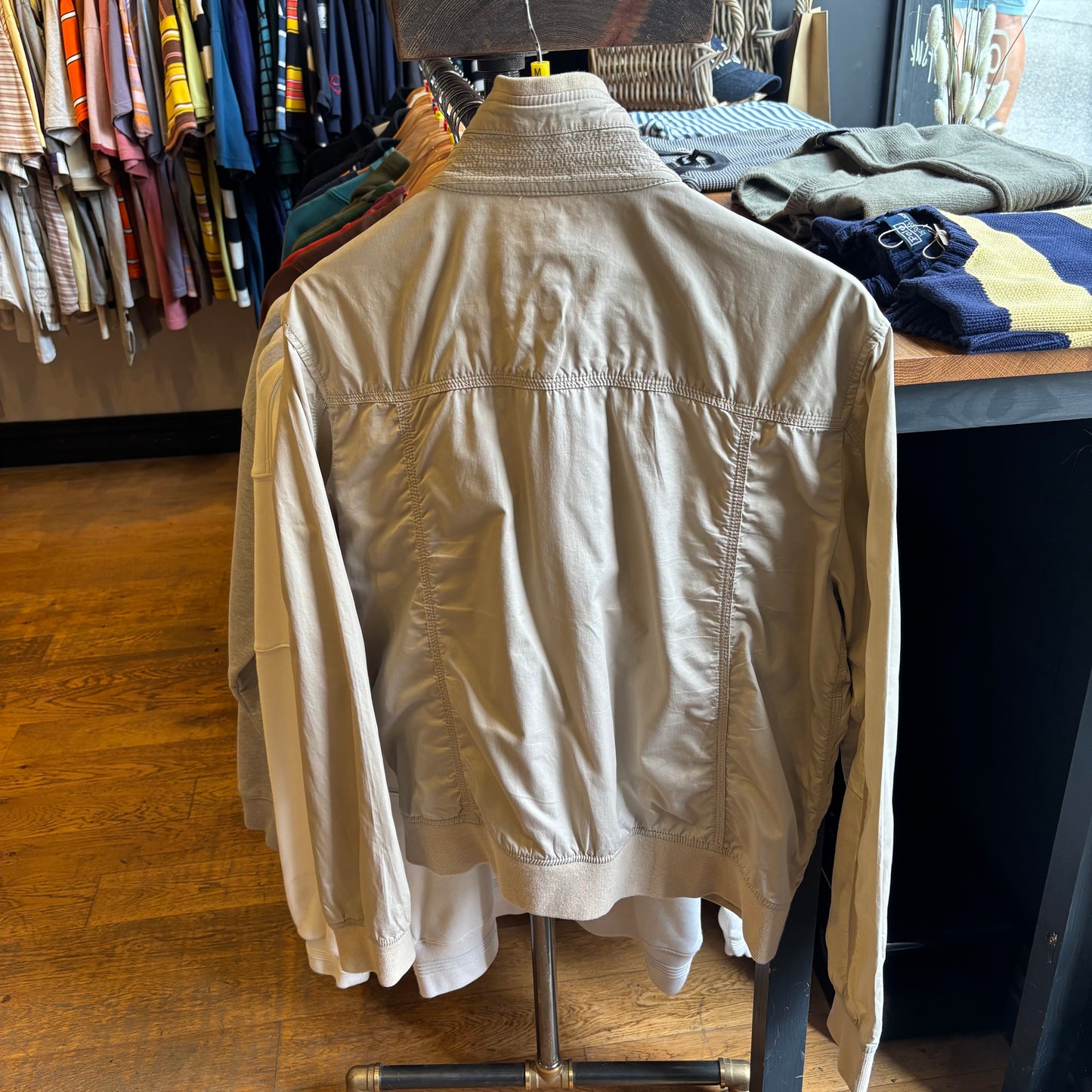 Armani Jeans Utility Zip Jacket Cream (Medium)