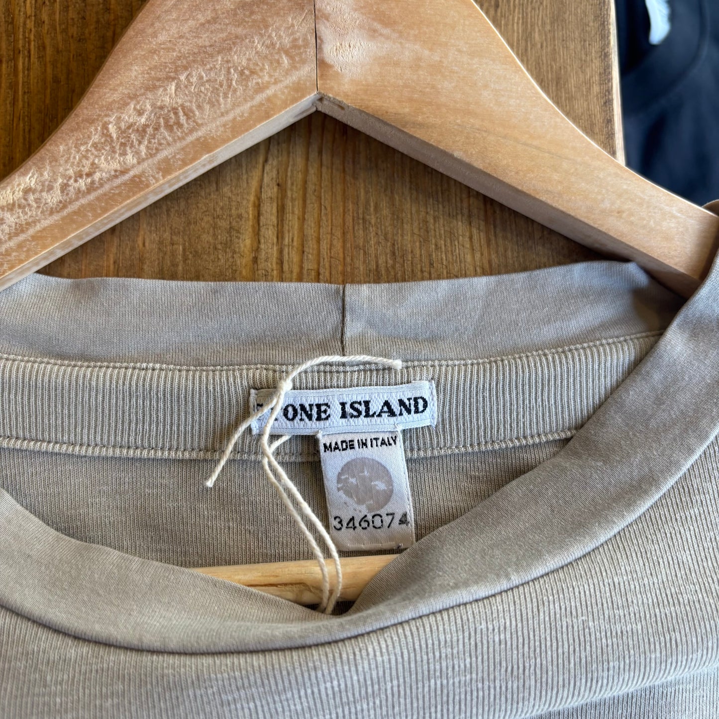 Stone Island S/S 2002 Longsleeve T-Shirt Cream (Large)