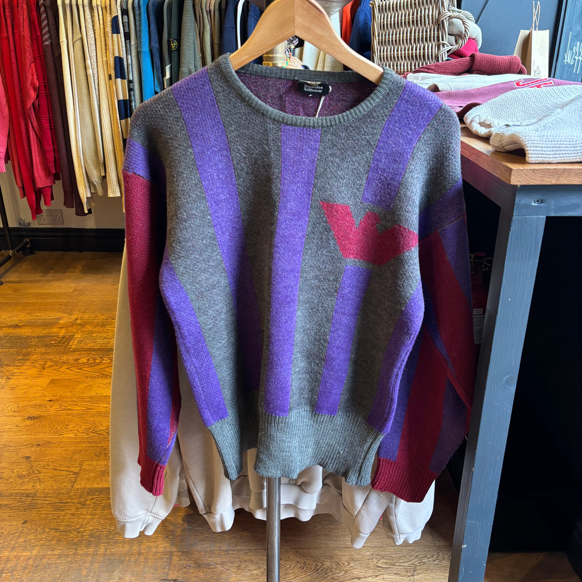 Giorgio Armani 80s Eagle Logo Knit Jumper (Small) – Griffs