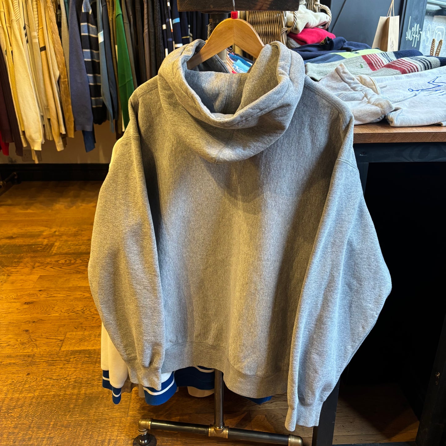 Supreme FW23 Raised Script Hoodie Grey (Large)