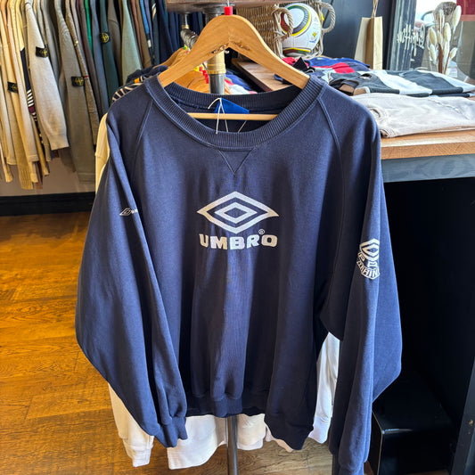 Umbro Pro Training Spellout Oversized Sweatshirt Navy (Medium)