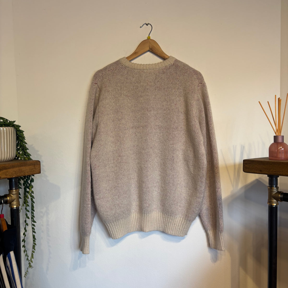 Stussy Dice Mohair Pullover Knit Jumper Cream (Medium)