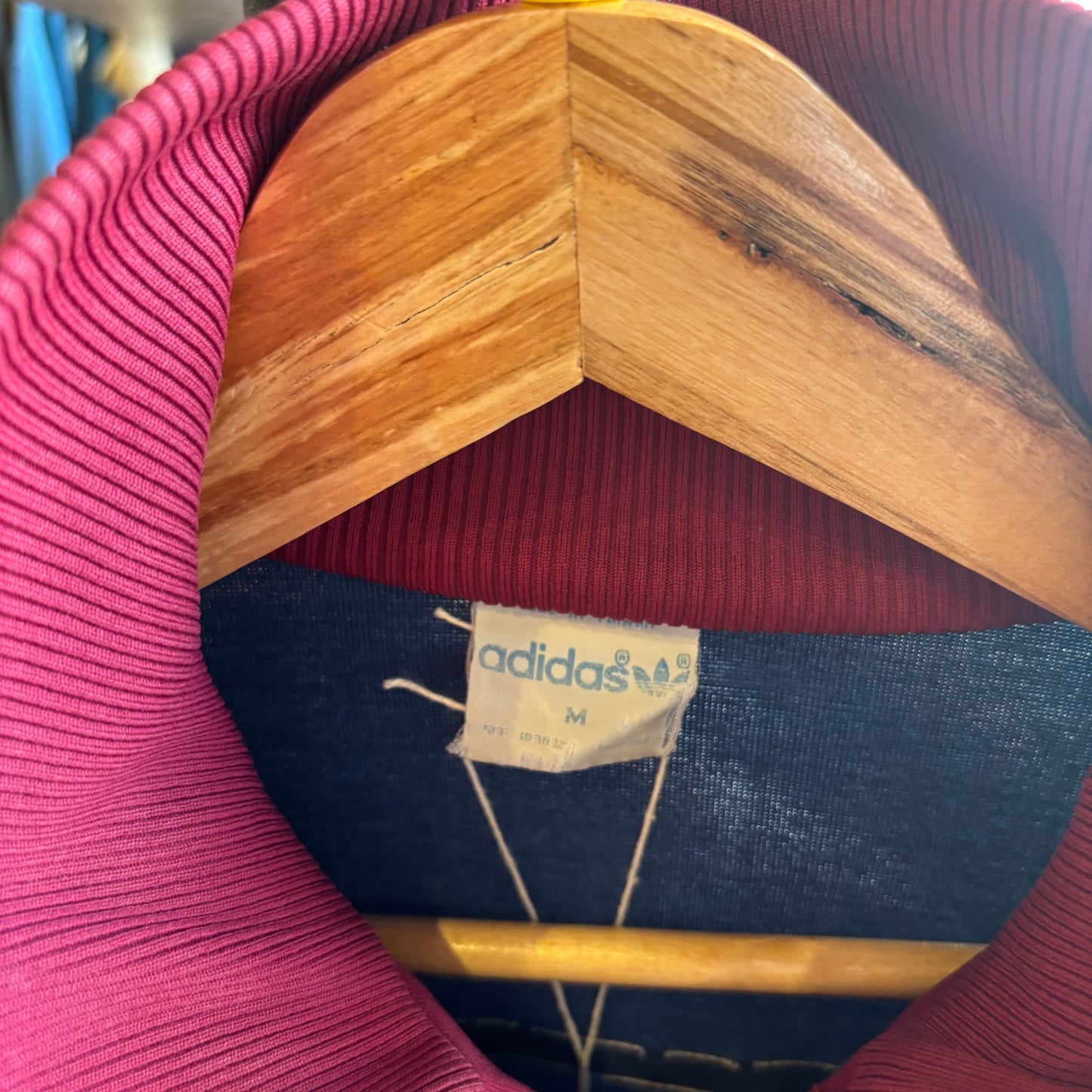 Adidas Zip Up Track Jacket Burgundy (Medium)