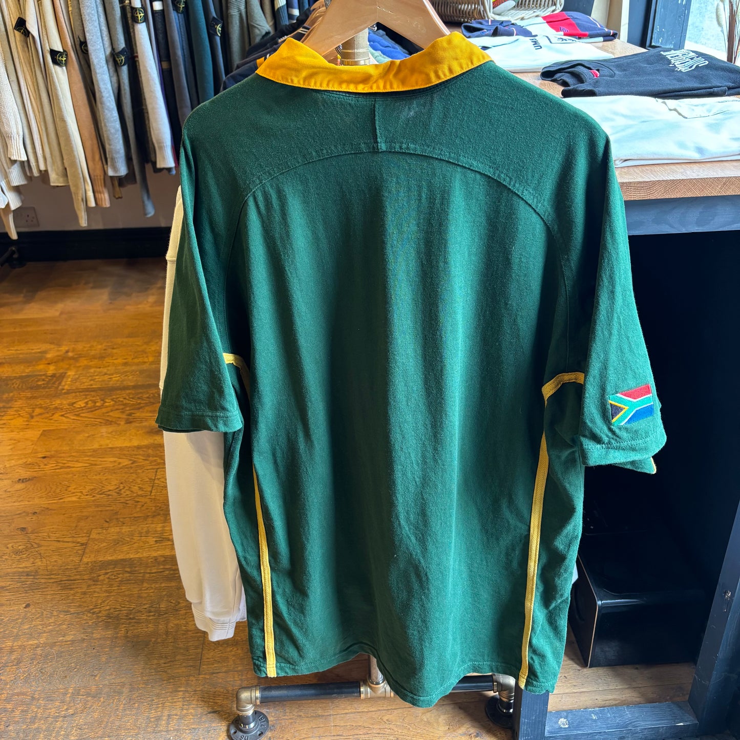 South Africa Nike 2001/03 Rugby Polo Shirt Green (XXL)