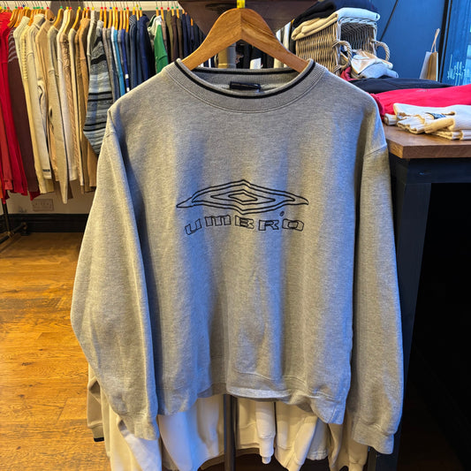 Umbro Spellout Oversized Sweatshirt Grey (Medium)