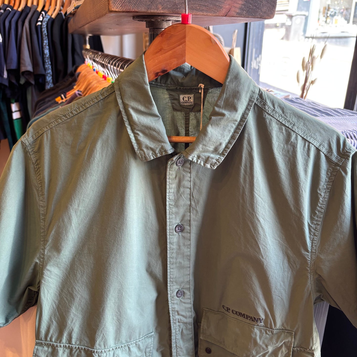 CP Company SS24 Pipeline Pocket Shirt Green (Large)