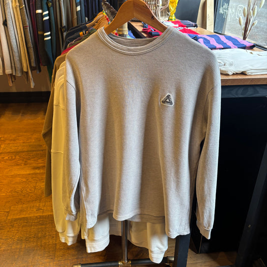 Palace FW19 Sofar Waffle Longsleeve Grey (Large)