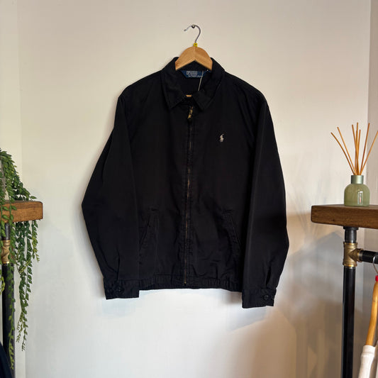 Ralph Lauren Harrington Zip Up Jacket Black (Medium)