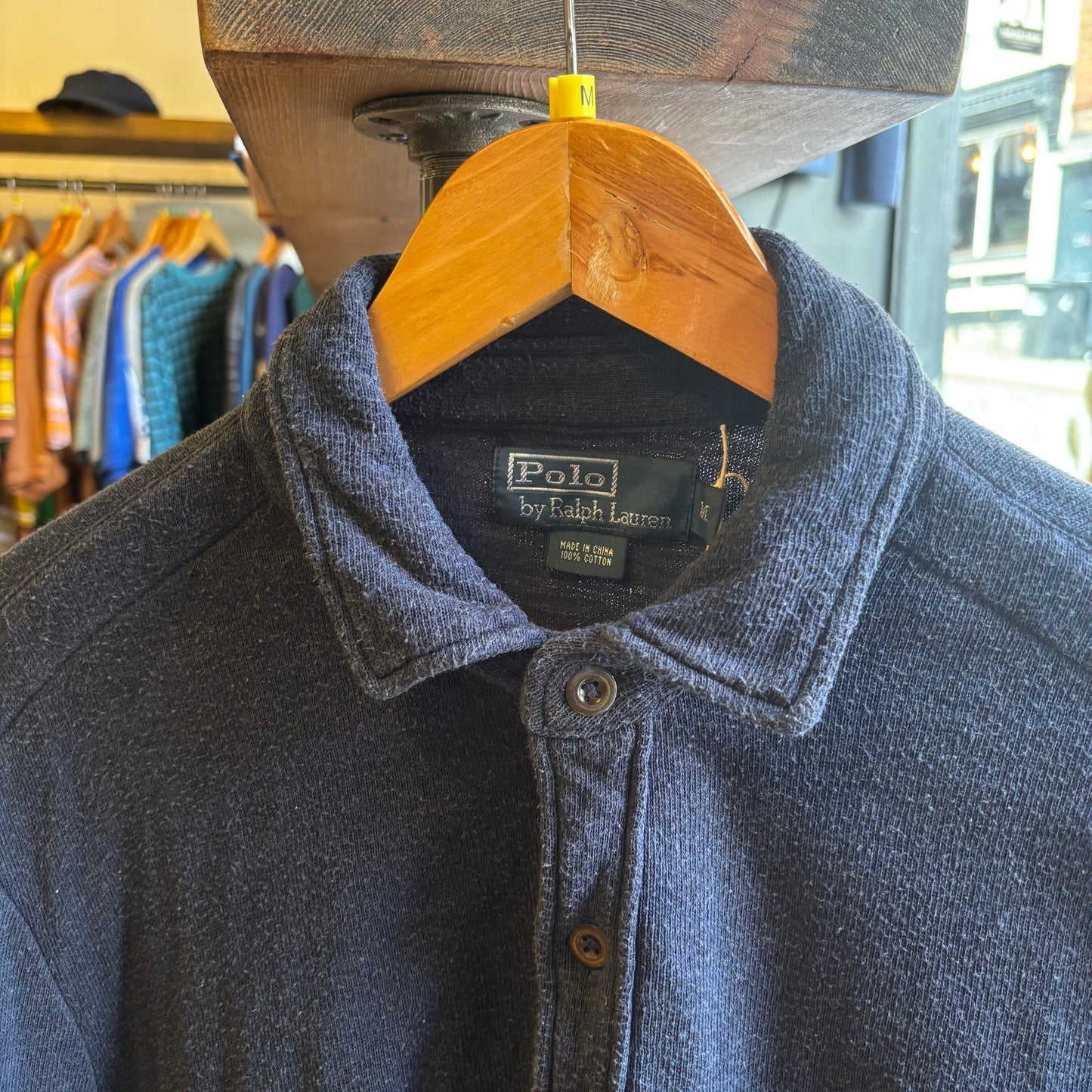 Ralph Lauren Longsleeve Polo Shirt Navy (Medium)