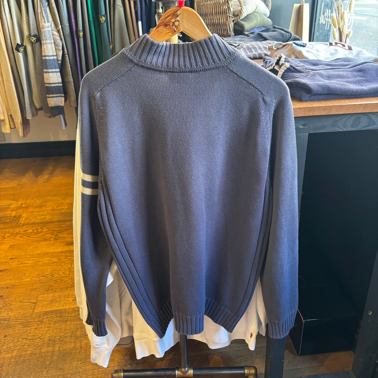 Lacoste Full Zip Knit Jumper Blue (Large)