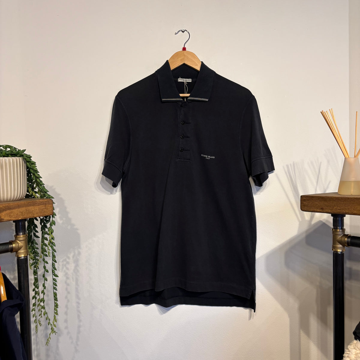 Stone Island Italy S/S 2006 Polo Shirt Navy (Large)