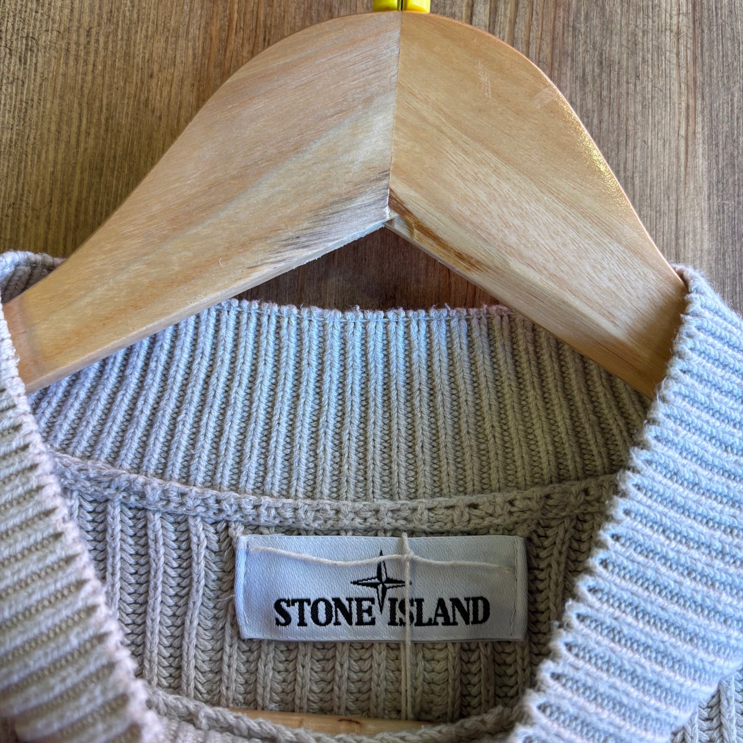 Stone Island S/S 2014 Ribbed Pullover Knit Jumper Cream (Medium)