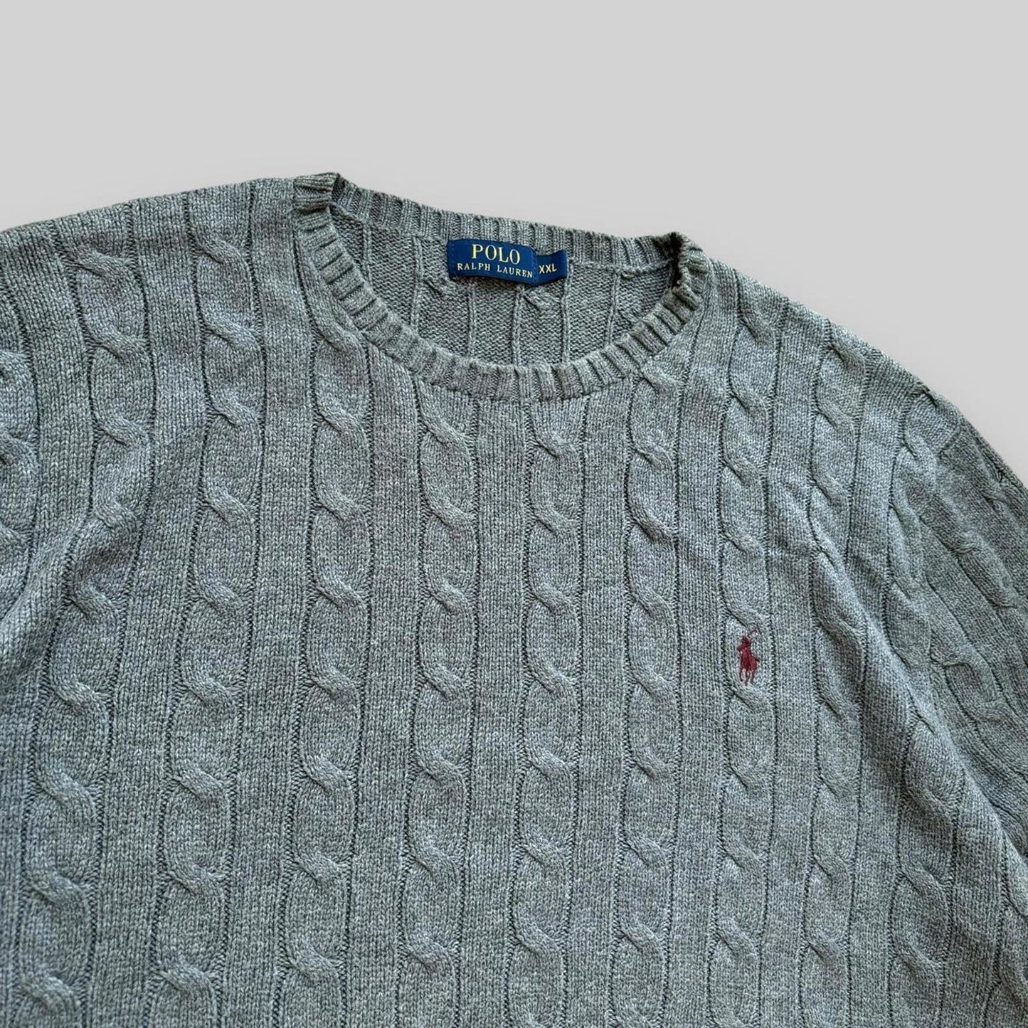 Ralph Lauren Cable Jumper Grey (XXL)