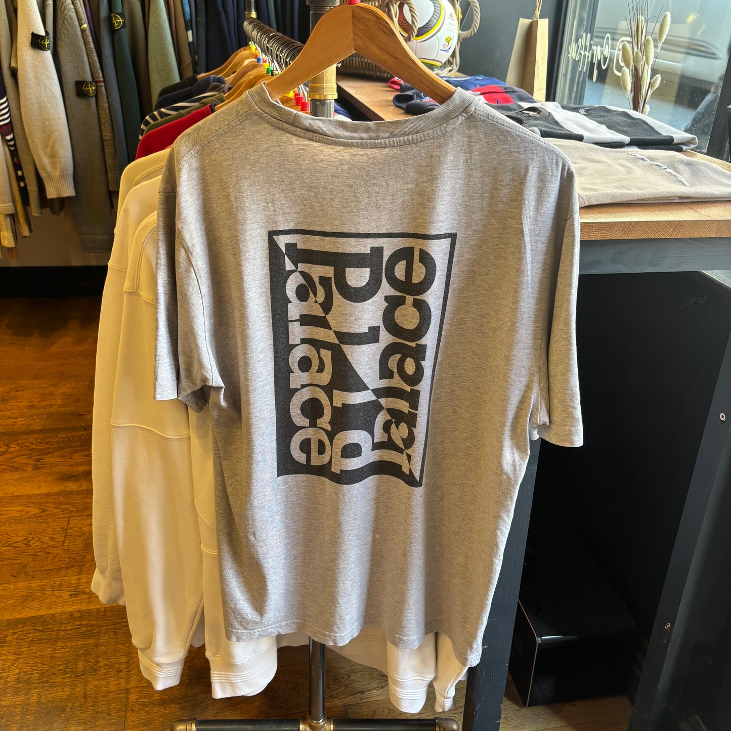 Palace SS18 Split T-Shirt Grey (Large)