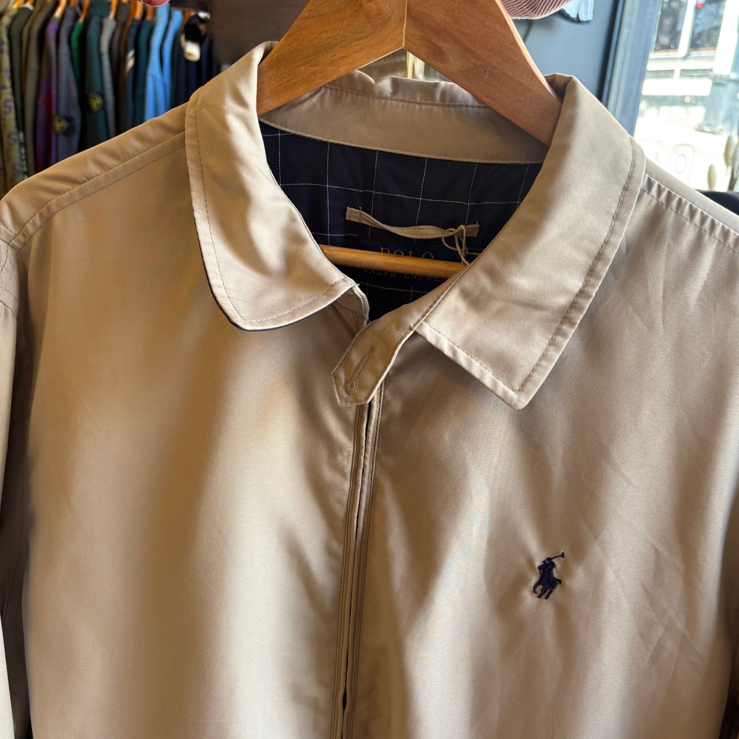 Ralph Lauren Bi Swing Harrington Zip Up Jacket Beige (XL)