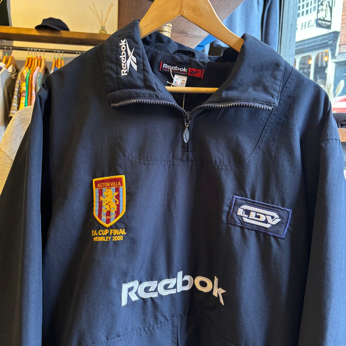 Aston Villa Reebok 2000 FA Cup Final Jacket Navy (XL)