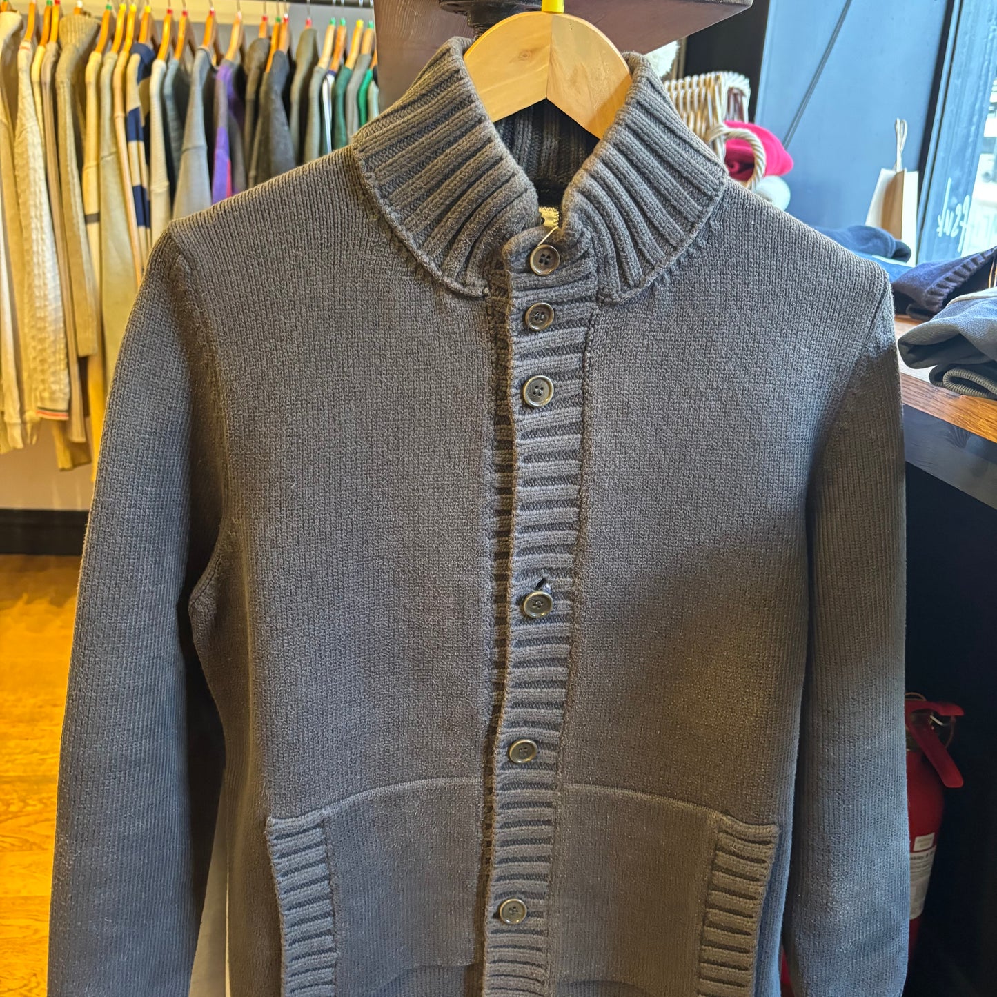 CP Company AW06 Button Up Knit Jumper Green (Medium)