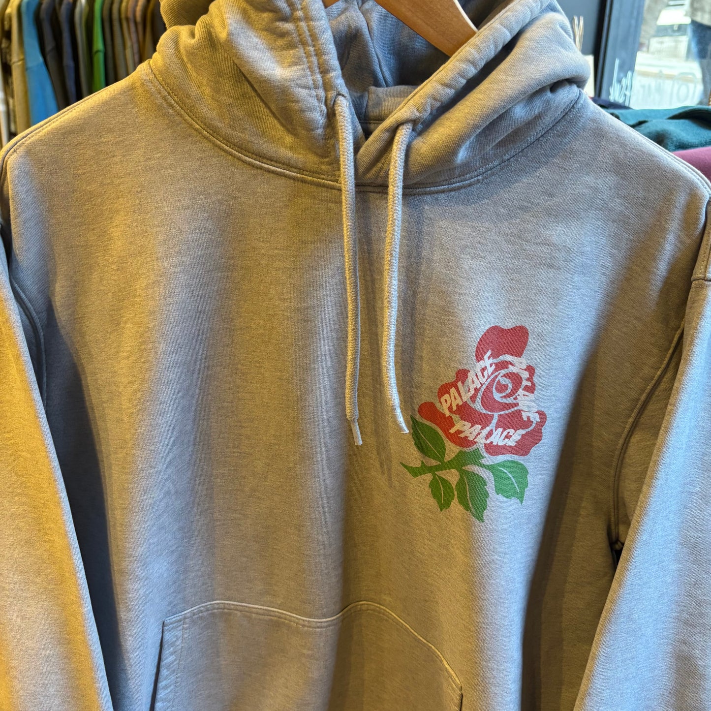 Palace SS22 English Rose Hoodie Grey (Large)