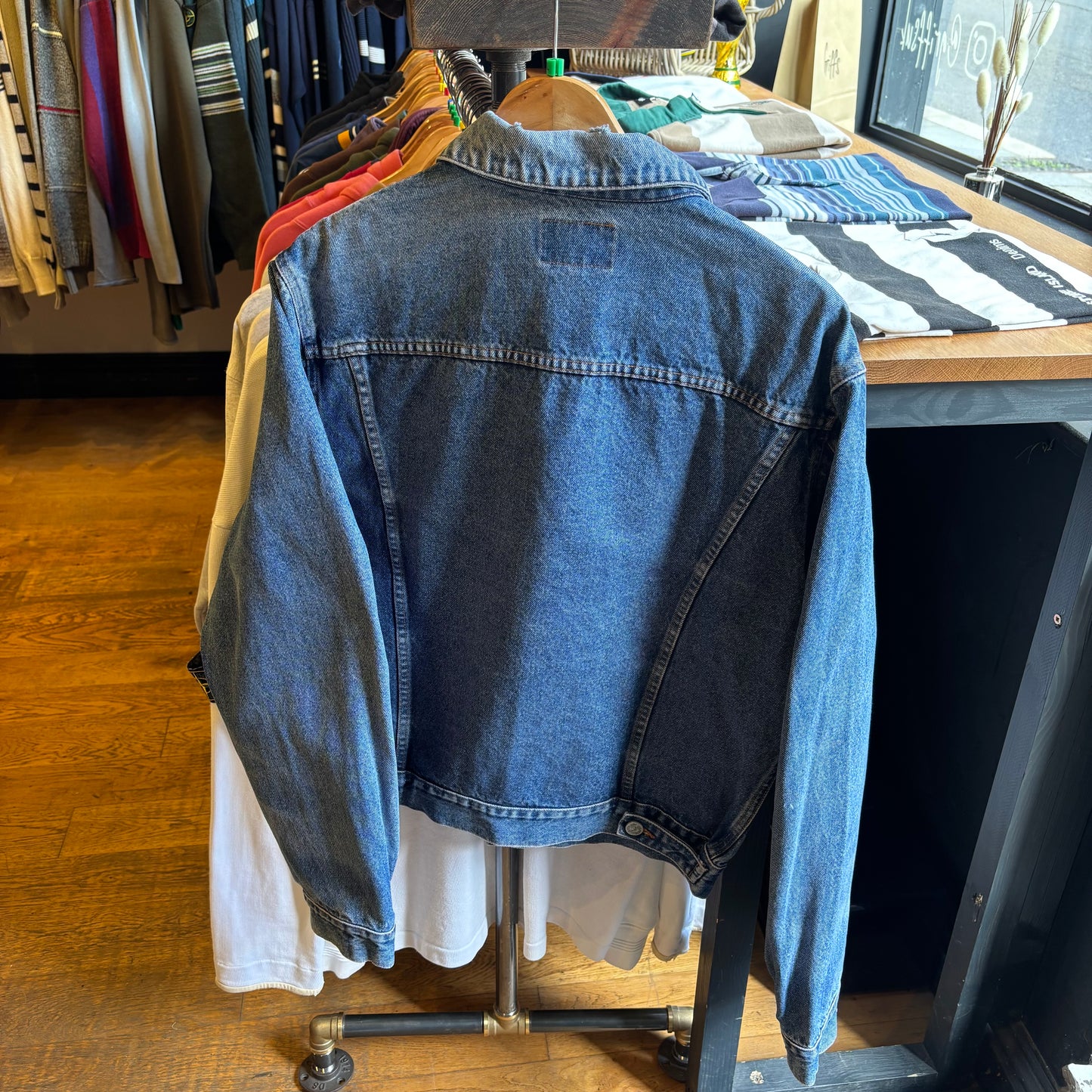 Armani Jeans Cropped Button Up Jacket Blue (XL)