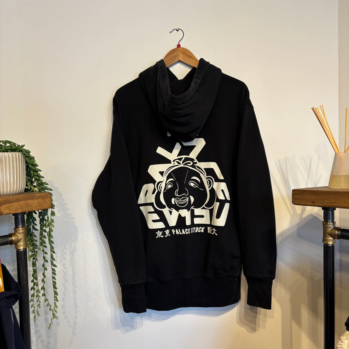 Palace FW21 Evisu Tri Godhead Hoodie Black (Large)