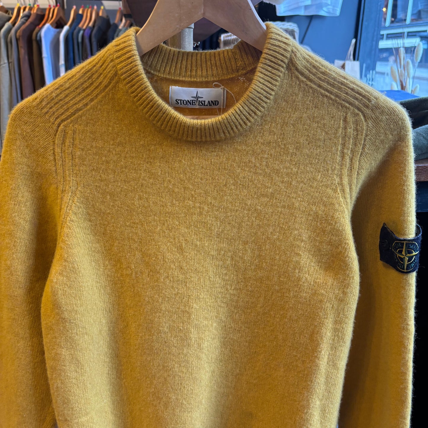 Stone Island AW18 Pullover Knit Jumper Yellow (Small)