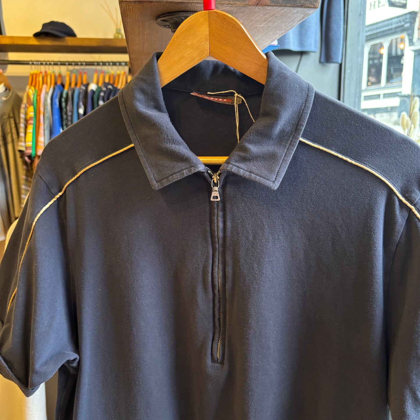 Prada SS11 Polo Shirt Navy (Large)