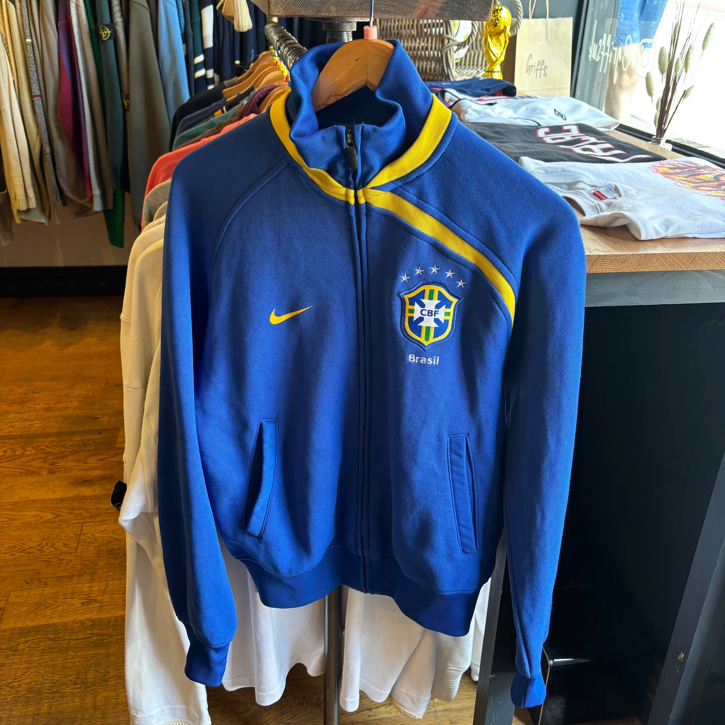 Brazil Nike 2008/09 Track Jacket Blue (Small)