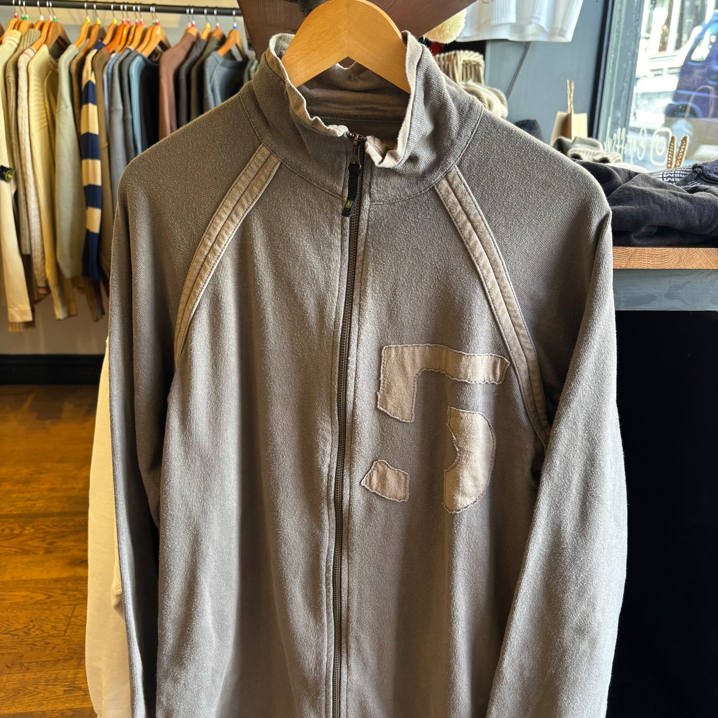 Armani Jeans Double Zip Jumper Grey (XL)