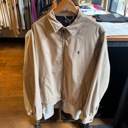 Ralph Lauren Harrington Zip Up Jacket Beige (Large)