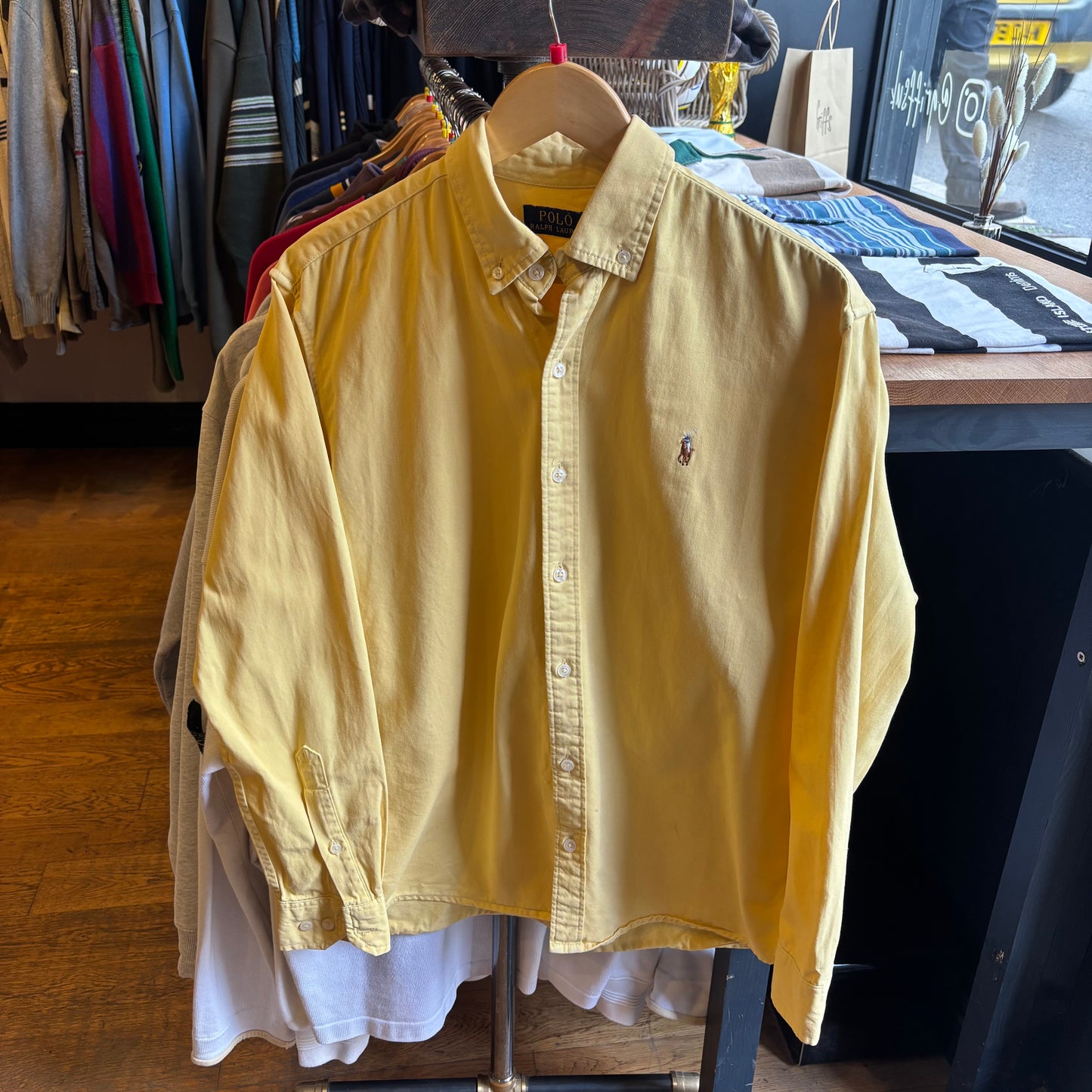 Ralph Lauren Longsleeve Button Up Shirt Yellow (Large)
