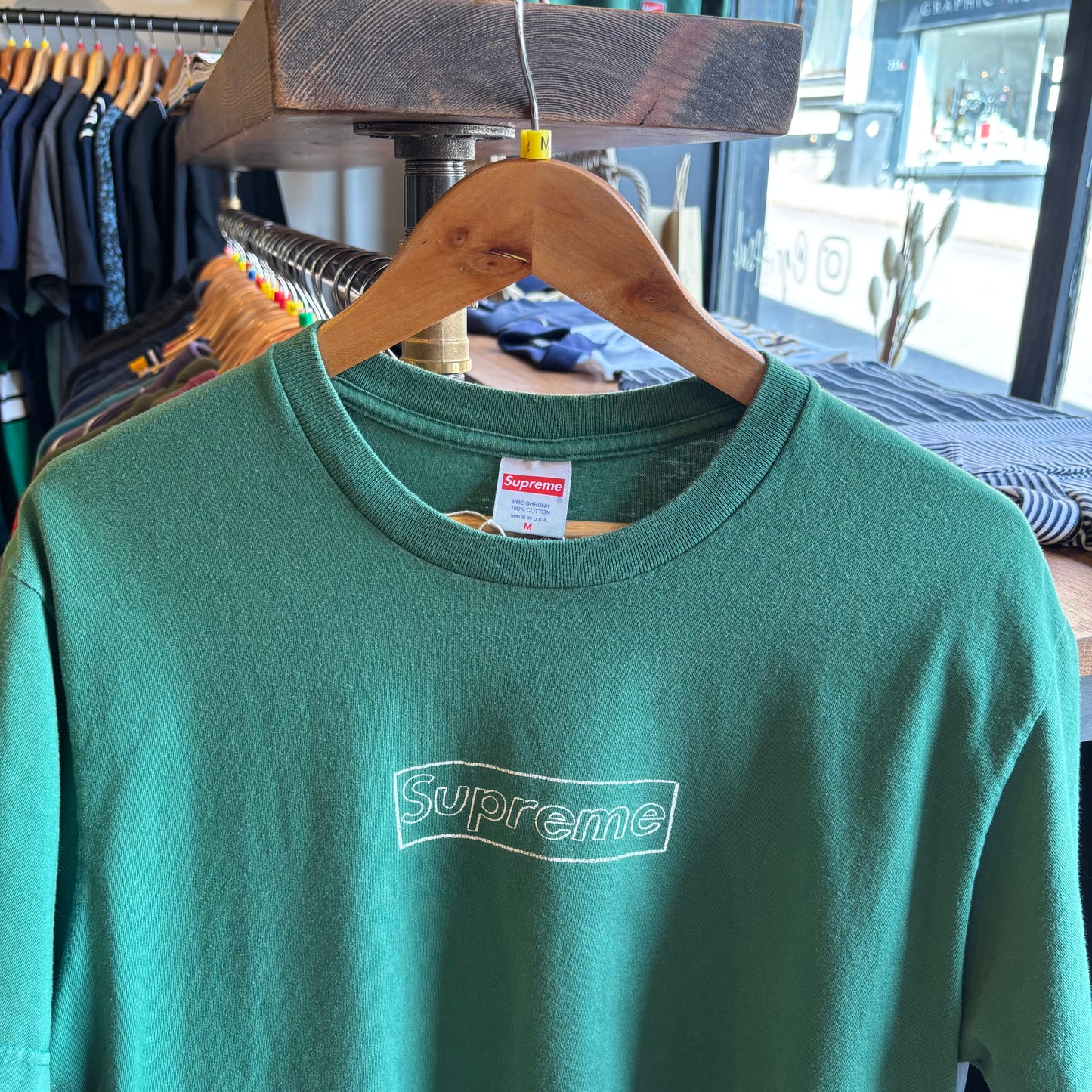 Supreme SS21 Kaws Chalk Logo T-Shirt Green (Medium)