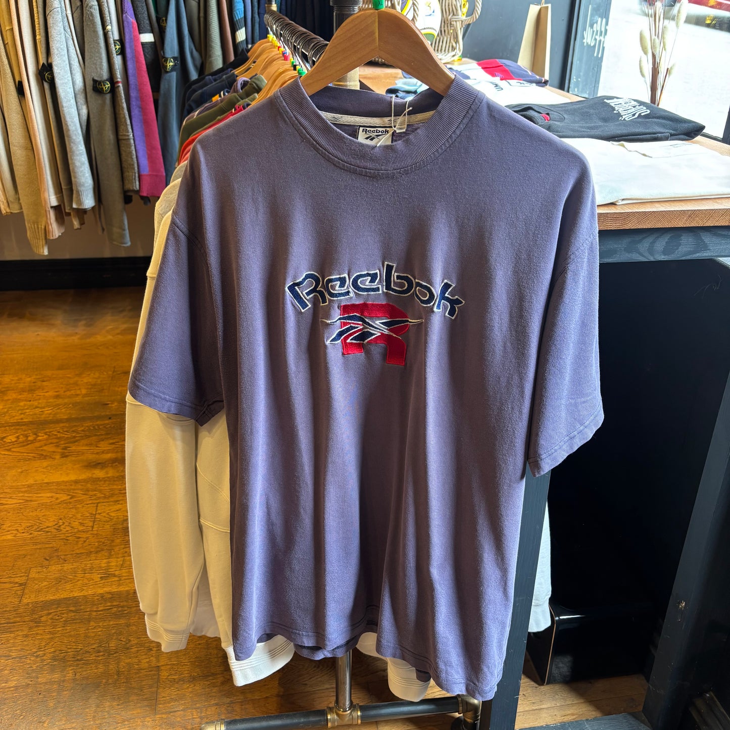 Reebok Spellout Oversized T-Shirt Blue (XL)