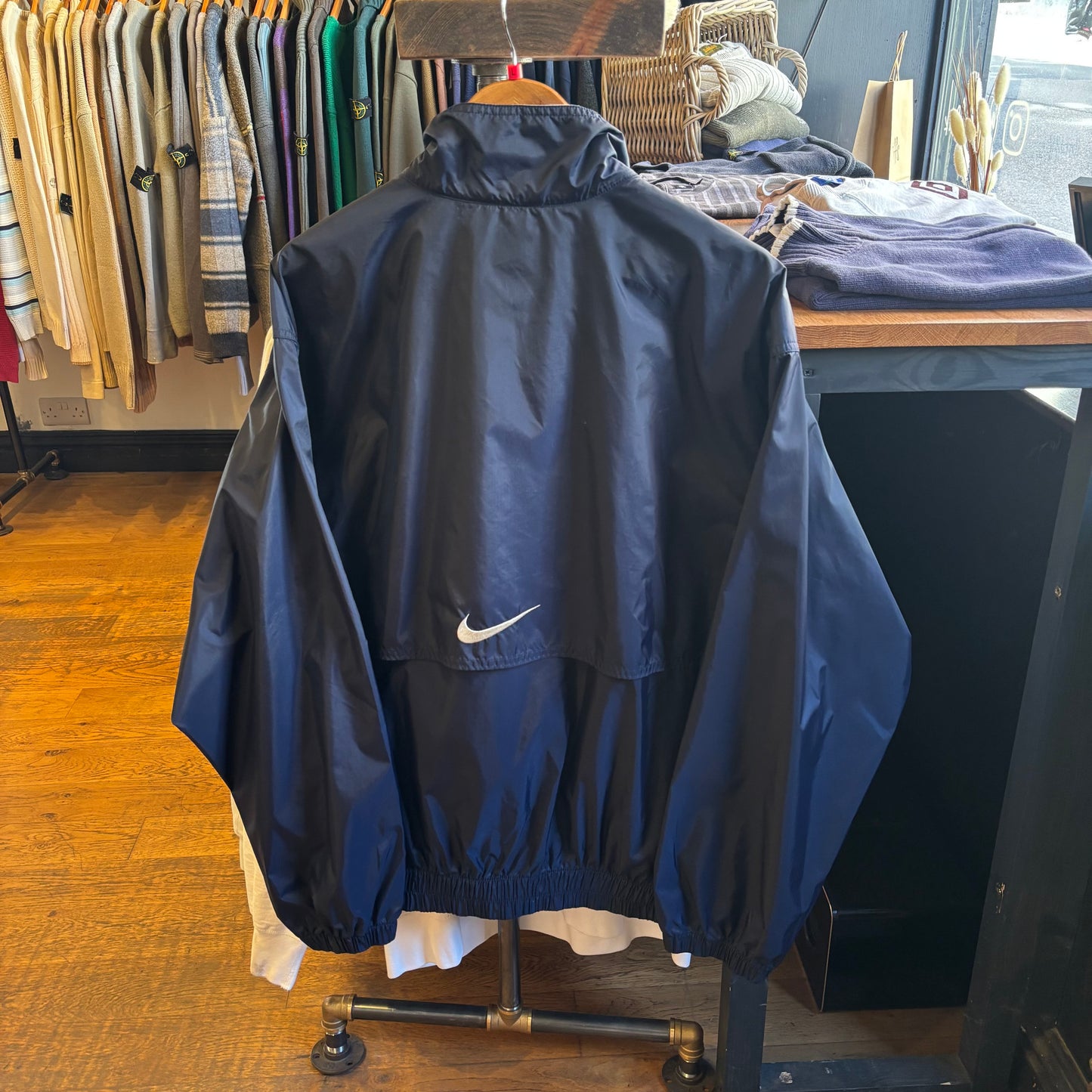 Nike Swoosh Zip Up Track Jacket Navy (Large)
