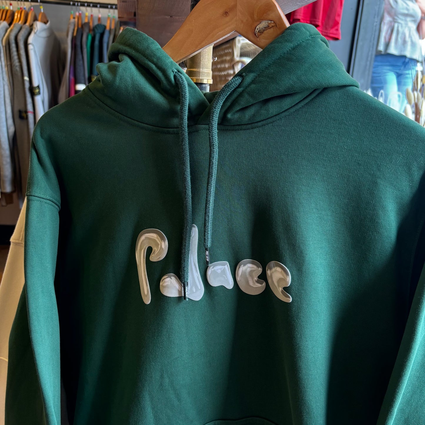 Palace FW23 Liquid Oversized Hoodie Green (Large)