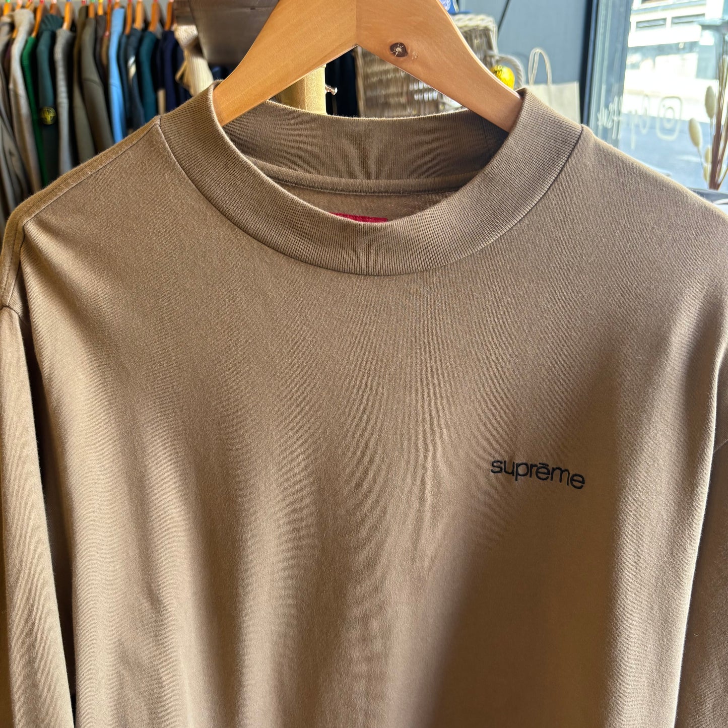 Supreme FW22 Mock Neck Longsleeve Dark Tan (Large)