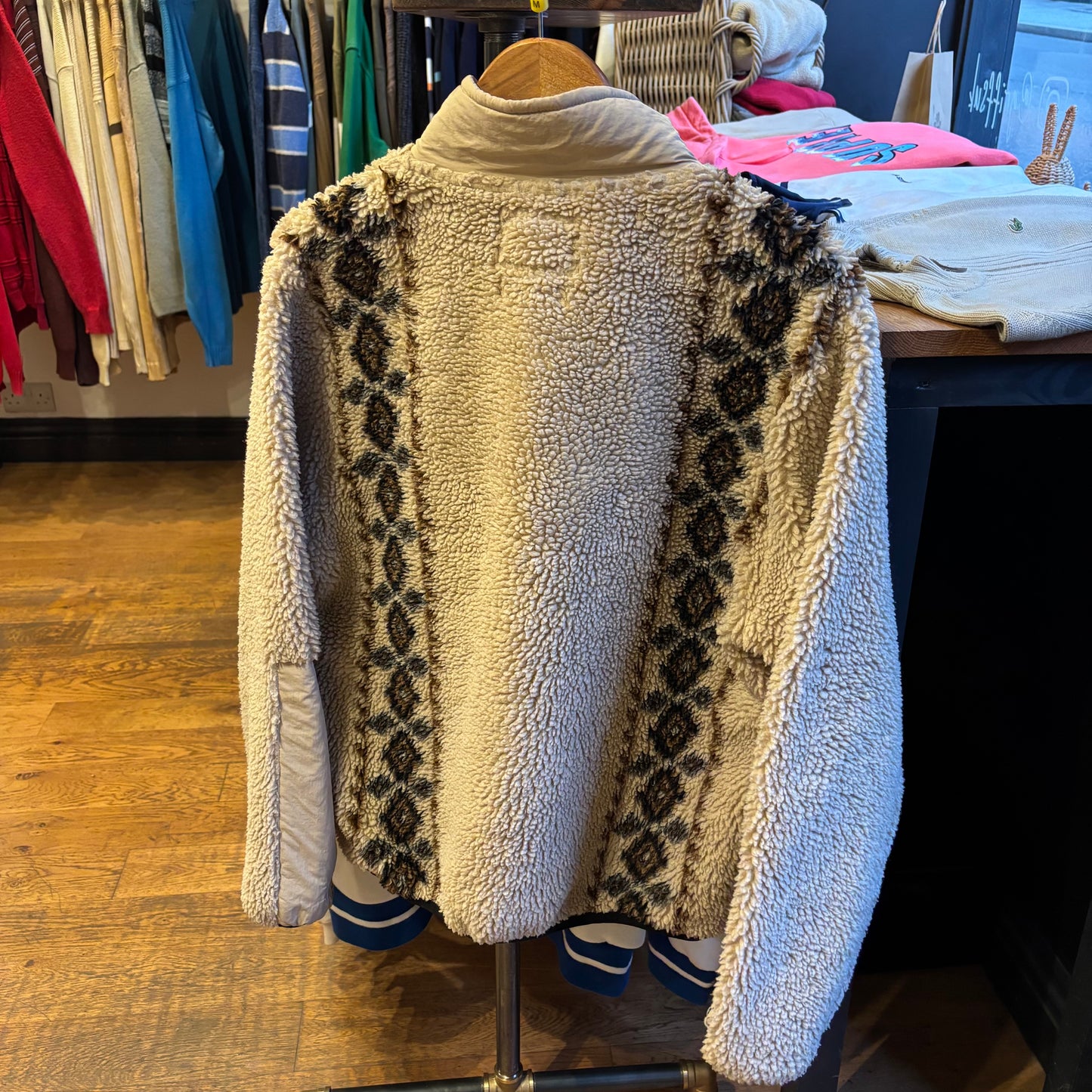 Stussy Noma Lima Jacquard Sherpa Fleece Jacket (Medium)